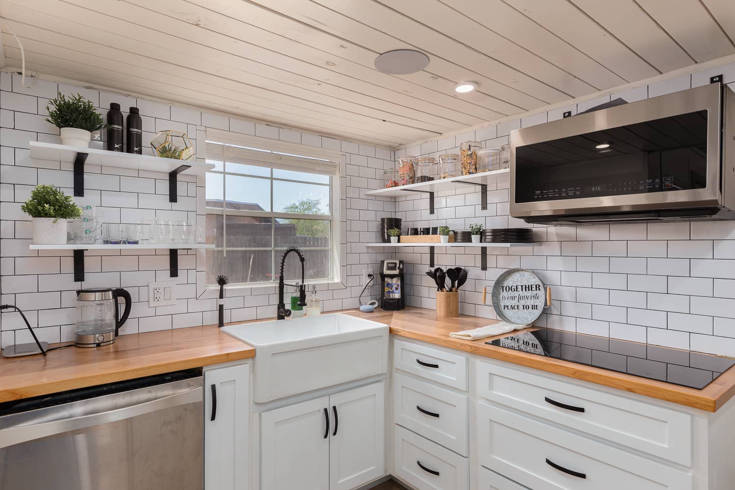 Modern kitchen inside a WFM tiny home