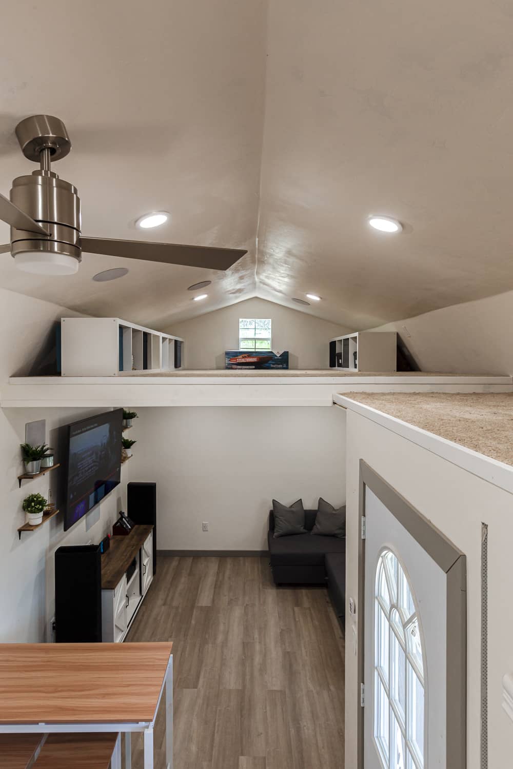Storage features designed into a WFM tiny home