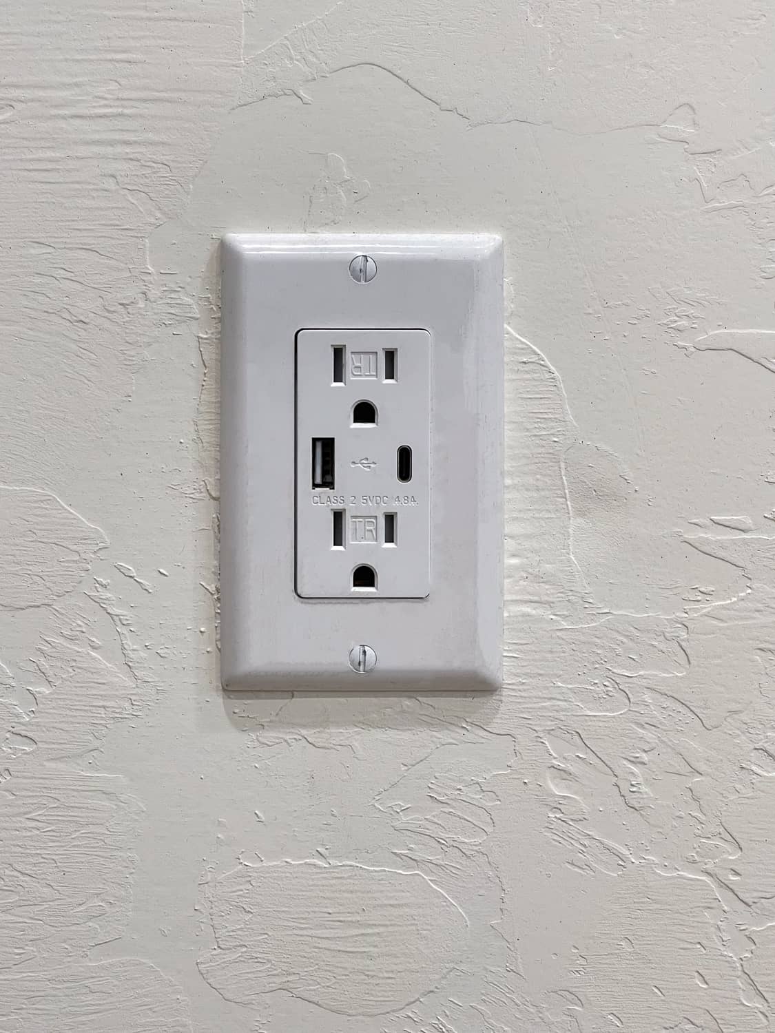 Modern electrical features in a custom tiny home