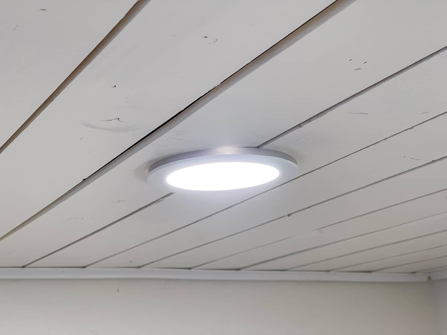 LED lighting inside a custom tiny home